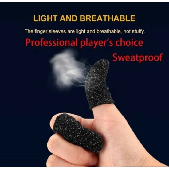Mobile Finger Sleeve Sensitive Game Controller - Black